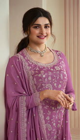 Enthralling Looking Salwar Suit in Lilac